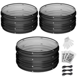 WORKPRO 3Pcs 2x2x1ft Galvanized Raised Garden Bed Set, Rust & Corrosion Protection, Easy Assembly, Safe Edge, Ideal for Vegetables & Flowers, Black