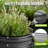 WORKPRO 3Pcs 2x2x1ft Galvanized Raised Garden Bed Set, Rust & Corrosion Protection, Easy Assembly, Safe Edge, Ideal for Vegetables & Flowers, Black