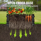 WORKPRO 3Pcs 2x2x1ft Galvanized Raised Garden Bed Set, Rust & Corrosion Protection, Easy Assembly, Safe Edge, Ideal for Vegetables & Flowers, Black