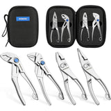 WORKPRO 4-Piece Mini Pliers Set with Pouch, Includes 4-Inch Plier Wrench & Slip Joint & Water Pump Pliers & 4.5-Inch Long Nose Slip Joint Plier, Adjustable Pliers/Pocket Plier/EDC Tool Gift for Man