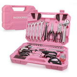 WORKPRO 284PCS Complete Household Tool Set - Pink Ribbon