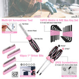 WORKPRO 284PCS Complete Household Tool Set - Pink Ribbon