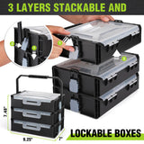WORKPRO 43-Piece Cordless 8V Drill Driver Home Tool Set with Stackable Tool Box, Grey