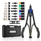 WORKPRO 15" Rivet Nut Tool 70pcs Rivet Nuts and Carry Case Threaded Hand Nutsert Tool Kit