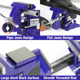 WORKPRO Bench Vise 4-1/2" Vice for Workbench