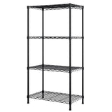 WORKPRO 4 Tier Adjustable Metal Storage Shelves with Hooks for Pantry Closet Kitchen Basement - 24" W x 14" D x 48" H
