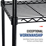 WORKPRO 750lbs Storage Shelves, 5 Tier Metal Shelving Unit, Garage Wire Rack, Standing Adjustable Shelves with Hooks for Pantry Closet Kitchen Basement, 30" W x 14" D x 60" H