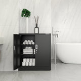 WORKPRO Small Industrial Metal Storage Cabinet with Doors and Shelves,Garage Cabinet with Lock for Home, Warehouse, Office, Shop, Solid Packed, Black