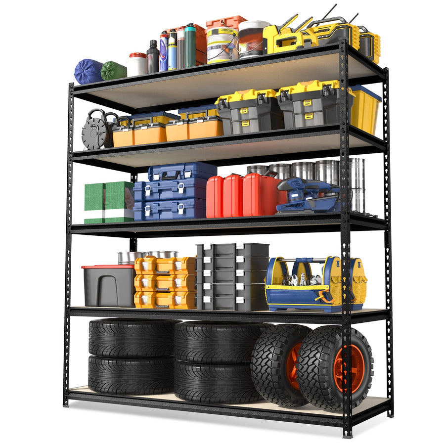 WORKPRO 5-Tier Metal Shelving Unit, 48"W x 24"D x 72"H Adjustable Heavy Duty Storage Rack for Garage, Basement, Warehouse, Kitchen