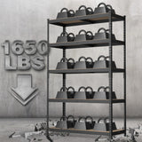 WORKPRO Adjustable 5-Tier Steel Shelving Unit, 35-3/10”W x 17-1/2”D x 72”H, Heavy Duty Shelf with MDF Board, 1650 lbs Load Capacity (Total)