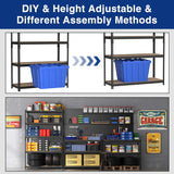 WORKPRO Adjustable 5-Tier Steel Shelving Unit, 35-3/10”W x 17-1/2”D x 72”H, Heavy Duty Shelf with MDF Board, 1650 lbs Load Capacity (Total)