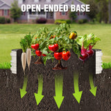 WORKPRO 4x2x1ft Galvanized Raised Garden Bed Set, Rust & Corrosion Protection, Easy Assembly, Safe Edge, Ideal for Vegetables & Flowers, White, 1 Pc