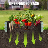WORKPRO 4x2x1ft Galvanized Raised Garden Bed Set, Rust & Corrosion Protection, Easy Assembly, Safe Edge, Ideal for Vegetables & Flowers, Green, 2 Pcs