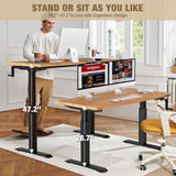 WORKPRO 47.2"×23.6" Adjustable Workbench, Crank Stand Desk, 300LBS Capacity
