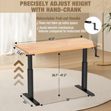 WORKPRO 47.2"×23.6" Adjustable Workbench, Crank Stand Desk, 300LBS Capacity