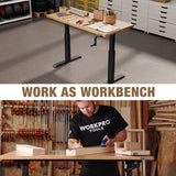 WORKPRO 47.2"×23.6" Adjustable Workbench, Crank Stand Desk, 300LBS Capacity