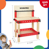 WORKPRO 70 Pcs Wooden Building Toy Tool Kit, Great Gift for Toddlers 3+