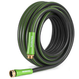 WORKPRO Garden Hose 5/8" x 50FT, Heavy Duty | Flexible & Lightweight, Rotary Handle, 3/4" GHT Brass Fittings, All-Weather Outdoor, for Lawn, Garden, Yard & Car Wash