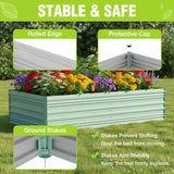 WORKPRO 7.5x4x2ft Outdoor Galvanized Metal Raised Garden Bed, Green