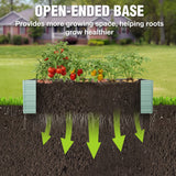 WORKPRO 7.5x4x2ft Outdoor Galvanized Metal Raised Garden Bed, Green