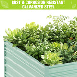 WORKPRO 7.5x4x2ft Outdoor Galvanized Metal Raised Garden Bed, Green