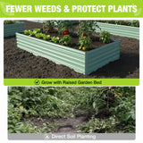 WORKPRO 7.5x4x2ft Outdoor Galvanized Metal Raised Garden Bed, Green
