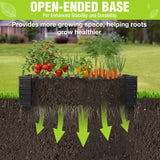 WORKPRO 7.5x4x2ft Outdoor Galvanized Metal Raised Garden Bed, Black