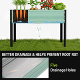 WORKPRO 48x24x32in Outdoor Galvanized Raised Garden Bed with Legs, 600LB Elevated Planter Box for Vegetable, Flowers, Herbs, Green