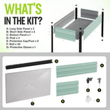 WORKPRO 48x24x32in Outdoor Galvanized Raised Garden Bed with Legs, 600LB Elevated Planter Box for Vegetable, Flowers, Herbs, Green