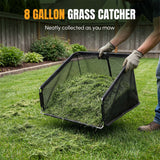WORKPROX 16" Push Reel Lawn Mower with Grass Catcher, 5-Blade Manual Mower, Adjustable Height