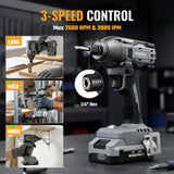 WORKPROX 20V Cordless Drill & Impact Driver Combo Kit with 2 Batteries