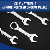 WORKPRO 14-Piece Ratcheting Combination Stubby Wrench Set