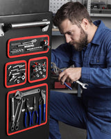WORKPRO 4-Piece Magnetic Tool Mat, Flexible Magnetic Tool Holder Tray with Durable PVC Surface for Garage, Workshop and Auto Repair (6.4 x 5.3/12.6 x4.1/12.6 x9.6 in)