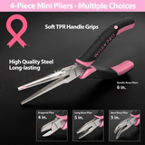 WORKPRO 33 Pcs Precision Repair Tool Set Includes Pliers Set - Pink Ribbon