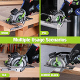 WORKPRO 20V 4-1/2" Cordless Mini Circular Saw with 4.0Ah Battery