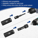 WORKPRO 20-Piece 1/2" Drive Deep Impact Socket Set, 6-Point, Cr-V Steel, 10-27mm, Universal Joint, Adapter and Extension Bar, Metric