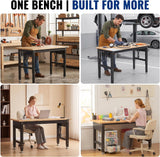 WORKPRO 48"x24" Adjustable Garage Workbench, 2000 LBS, Pegboard