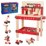 WORKPRO 70 Pcs Wooden Building Toy Tool Kit, Great Gift for Toddlers 3+