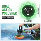 WORKPRO Car Buffer Polisher Kit, 6 Inch 6400RPM Dual Action With 6 Variable Speeds, 7A Orbital for Car Detailing, Waxing, Scratch Removing