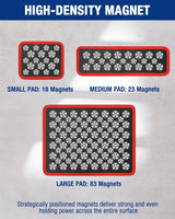 WORKPRO 4-Piece Magnetic Tool Mat, Flexible Magnetic Tool Holder Tray with Durable PVC Surface for Garage, Workshop and Auto Repair (6.4 x 5.3/12.6 x4.1/12.6 x9.6 in)