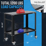 WORKPRO 36”×18” Portable Welding Table, 1200 lbs Load Capacity, Nitriding Tabletop