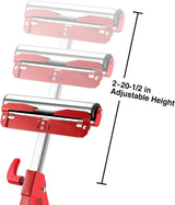 WORKPRO Folding Roller Stand Height Adjustable, Heavy Duty 250 LB Load Capacity, Outfeed Woodworking (Upgraded head)