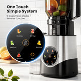 Kismile Cold Press Juicer with 6.1" Extra Large Feed Chute JU27922-STEEL