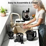 Kismile Cold Press Juicer with 6.1" Extra Large Feed Chute JU27922-STEEL