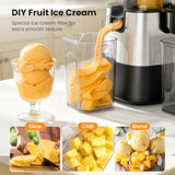 Kismile Cold Press Juicer with 6.1" Extra Large Feed Chute JU27922-STEEL