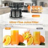 Kismile Cold Press Juicer with 6.1" Extra Large Feed Chute JU27922-STEEL