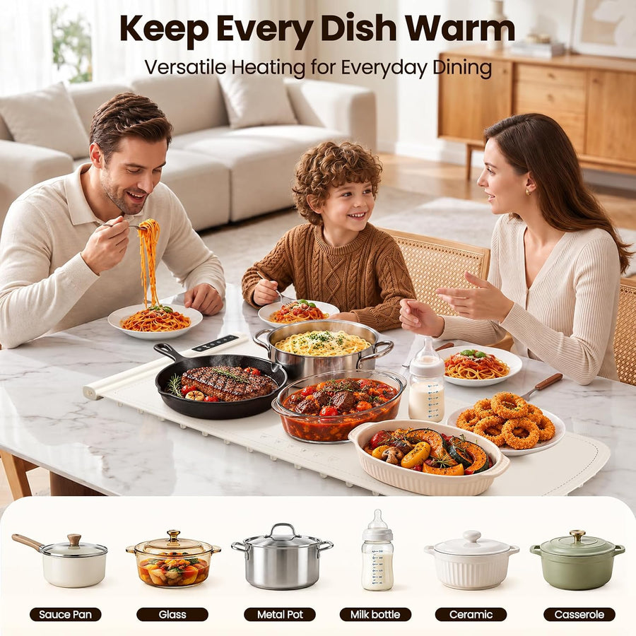 Kismile Extra Large 8-Plate Food Warming Mat WB2908