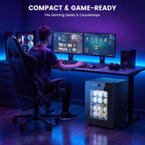 Kismile Gaming Wine Cooler with RGB Lighting, Touch Control & 46–64°F Temperature Range