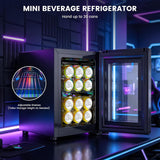 Kismile Gaming Wine Cooler with RGB Lighting, Touch Control & 46–64°F Temperature Range