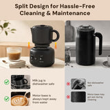 Kismile Milk Frother, 4-in-1 Electric Milk Frother and Steamer MI17012H2